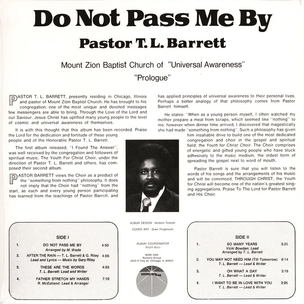 Pastor T.L. Barrett & The Youth For Christ Choir - Do Not Pass Me By Volume 1