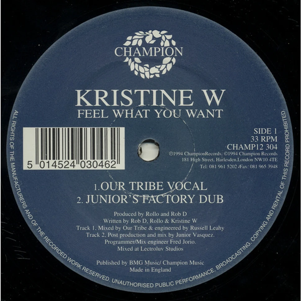 Kristine W - Feel What You Want