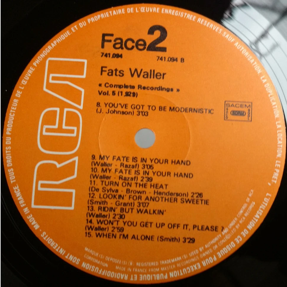 Fats Waller - (1929) Volume 5