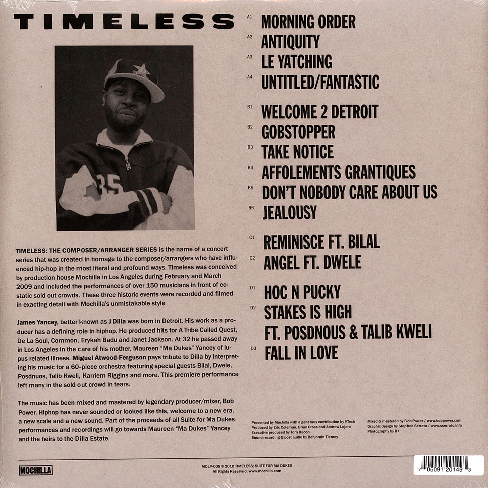 J Dilla - Mochilla Presents Timeless: Suite For Ma Dukes Record Store Day 2021 Edition