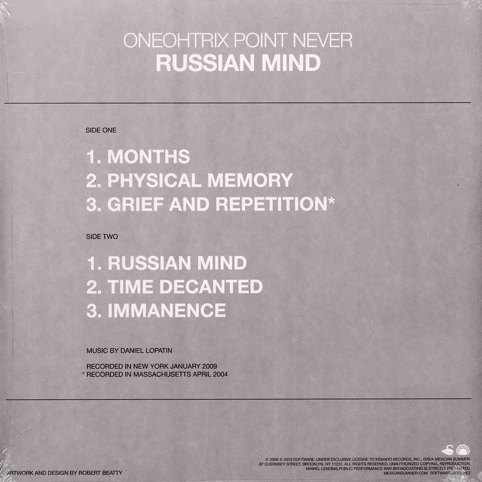 Oneohtrix Point Never - Russian Mind Record Store Day 2021 Edition