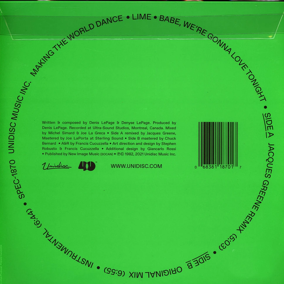 Lime & Jacques Greene - Babe, We're Gonna Love Tonight Green Vinyl Edition