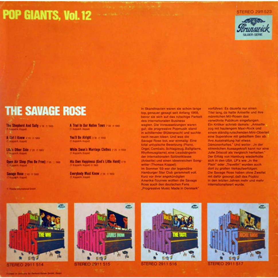 Savage Rose - Pop Giants, Vol. 12