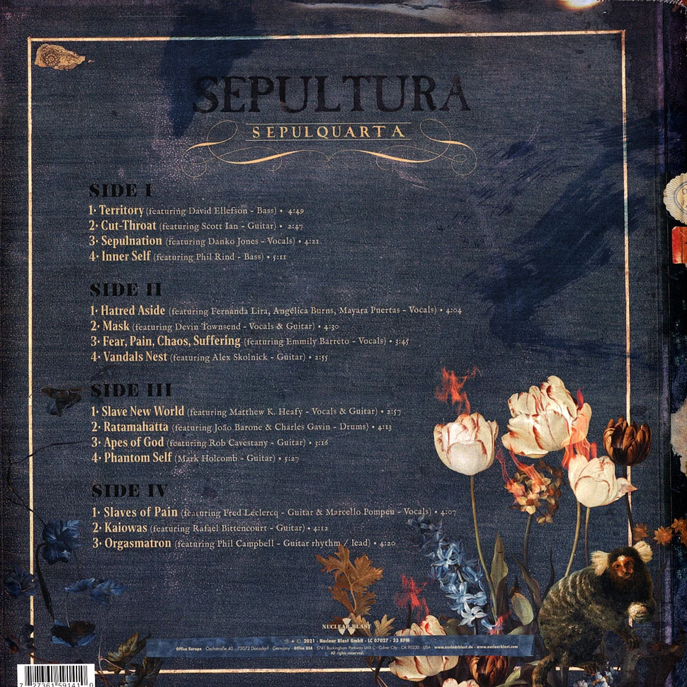 Sepultura - Sepul/Quarta Black Vinyl Edition