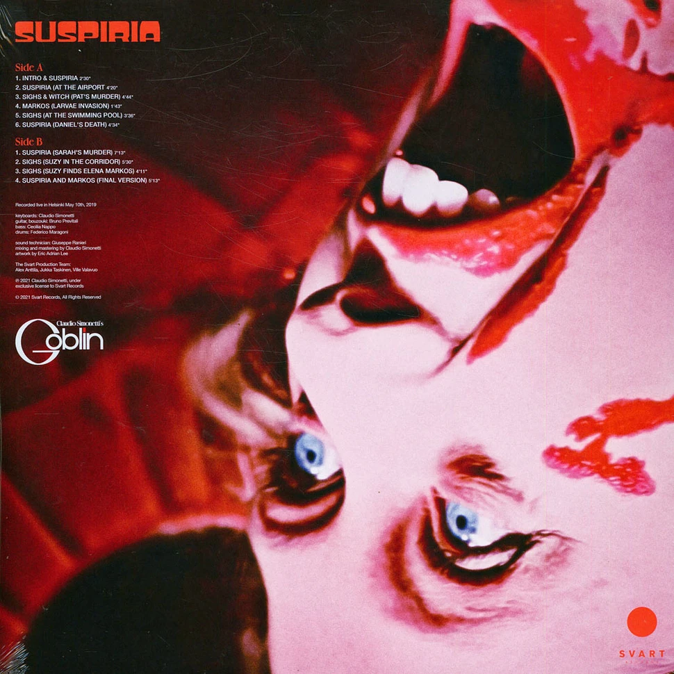 Claudio Simonetti's Goblin - Suspiria - Live Soundtrack Experience Red Vinyl Edition