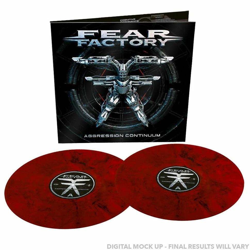 Fear Factory - Aggression Continuum Transparent Red/Black Marbled Vinyl Edition