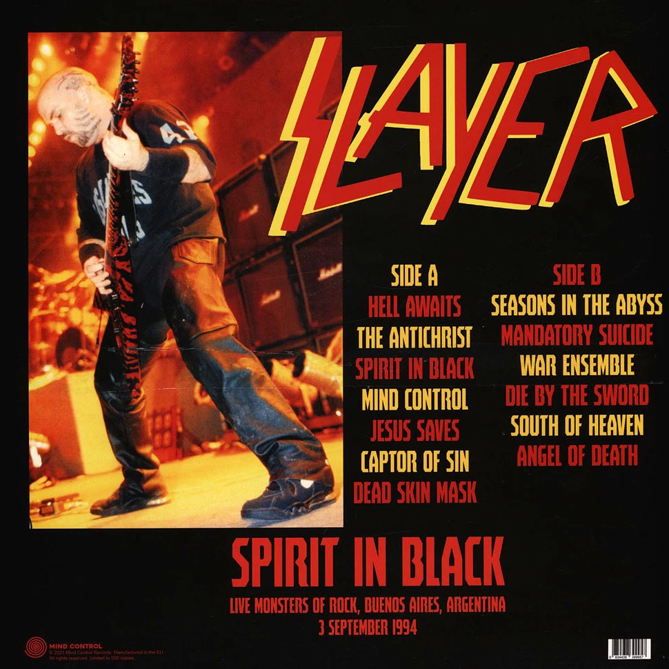 Slayer - Spirit In Black Live At Monsters Of Rock Argentina 1994