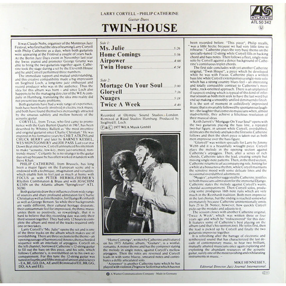 Larry Coryell - Philip Catherine - Twin-House