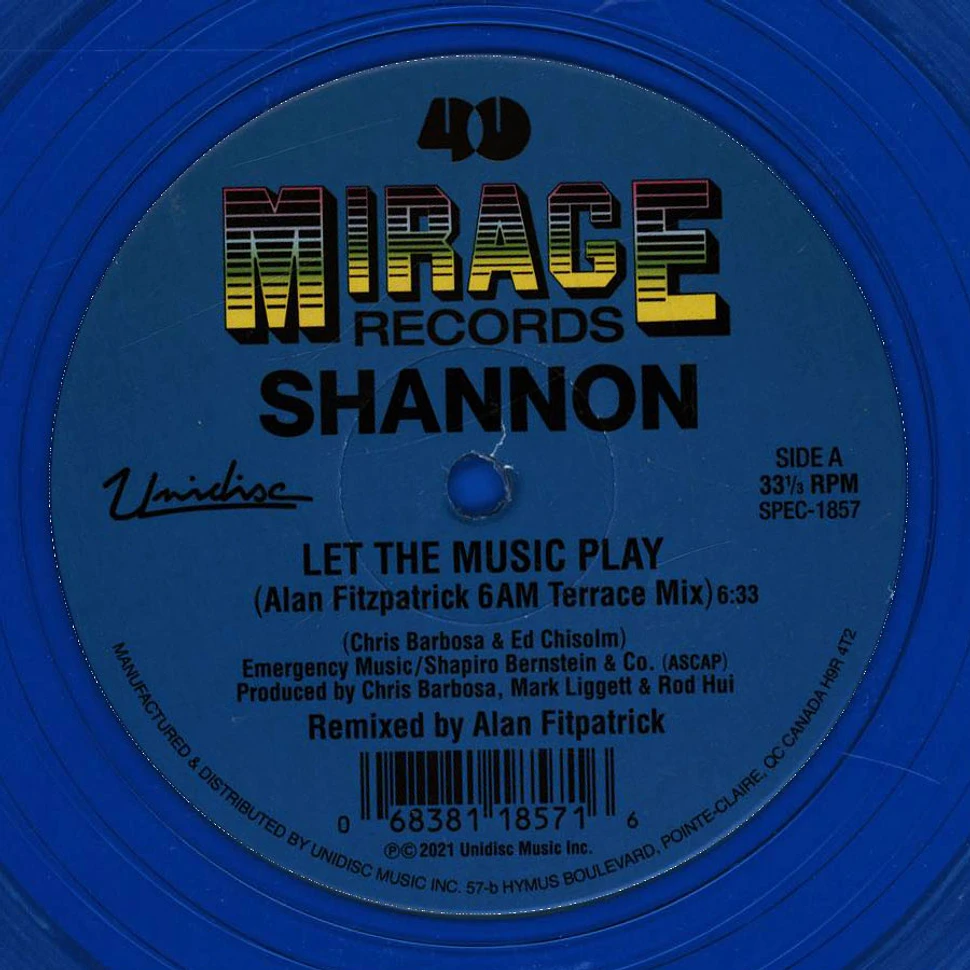 Shannon - Let The Music Play Alan Fitzpatrick Remix Blue Vinyl Edition