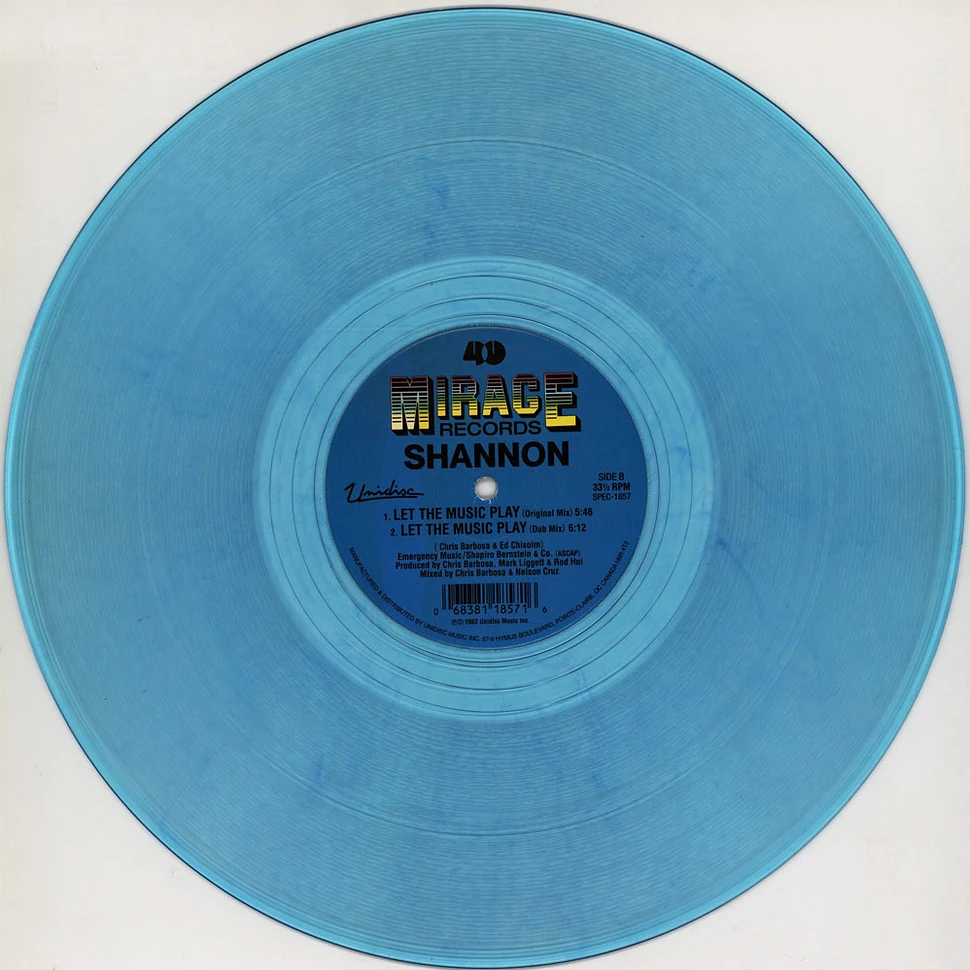 Shannon - Let The Music Play Alan Fitzpatrick Remix Blue Vinyl Edition