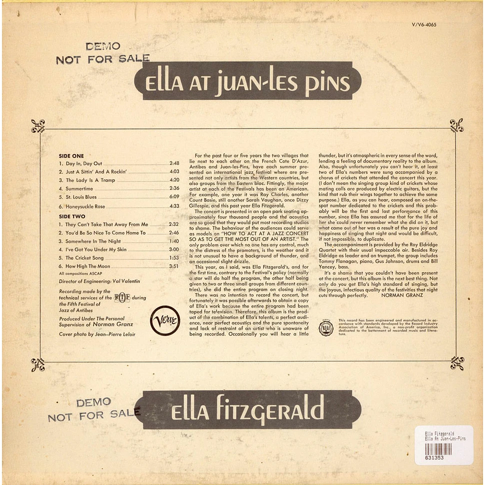 Ella Fitzgerald - Ella At Juan-Les-Pins