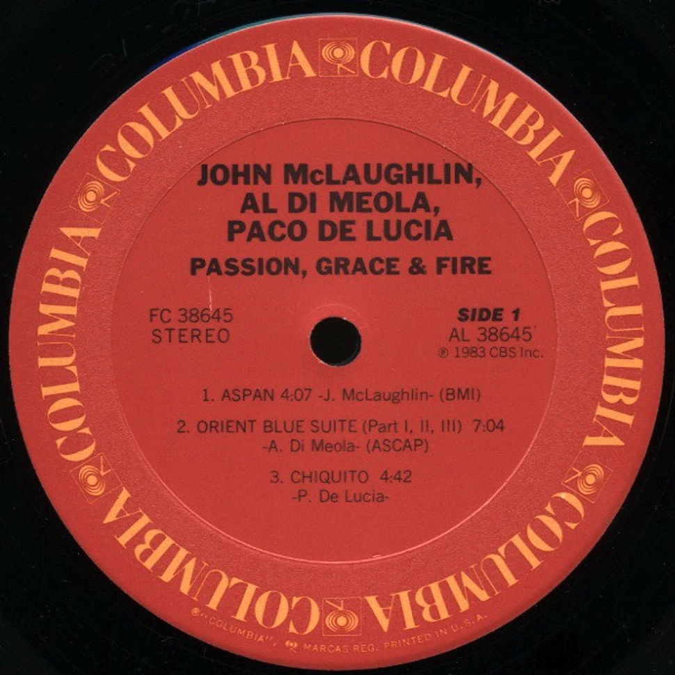 John McLaughlin, Al Di Meola, Paco De Lucía - Passion, Grace & Fire