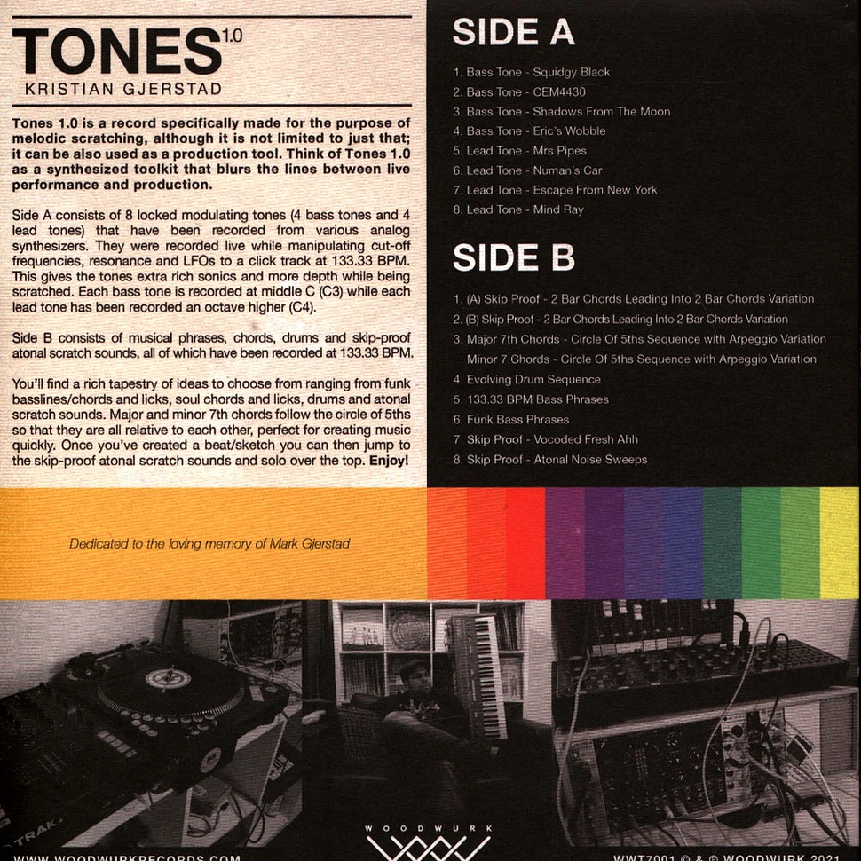Kristian Gjerstad - Tones 1.0 Blue Vinyl Edition