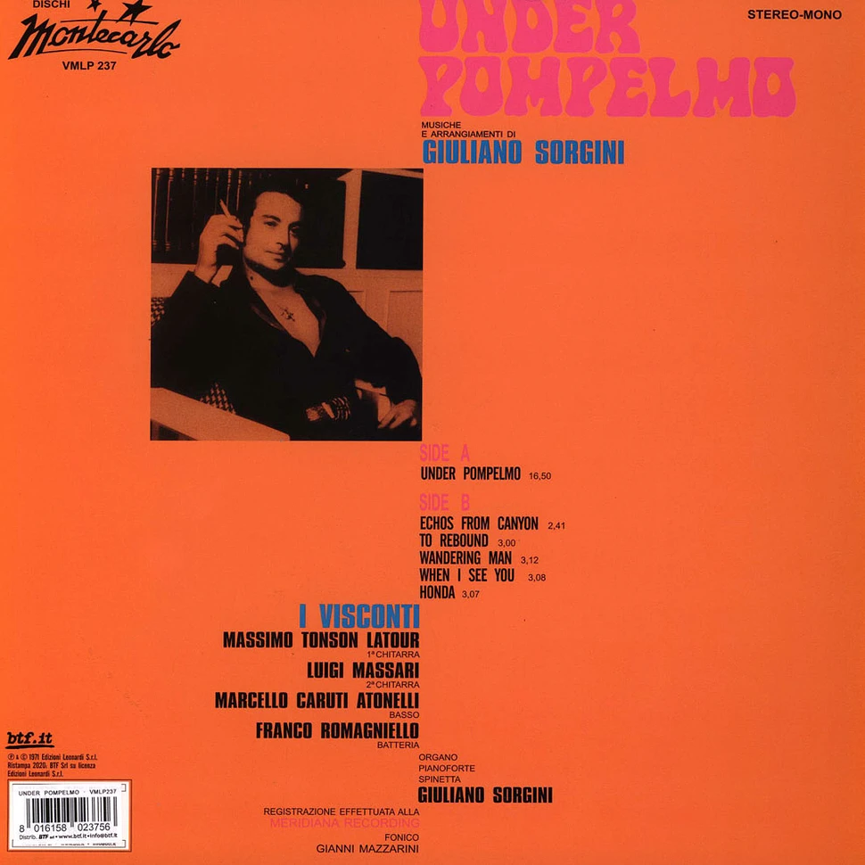 Giuliano Sorgini - Under Pompelmo Yellow Vinyl / Holographic Cover Edition