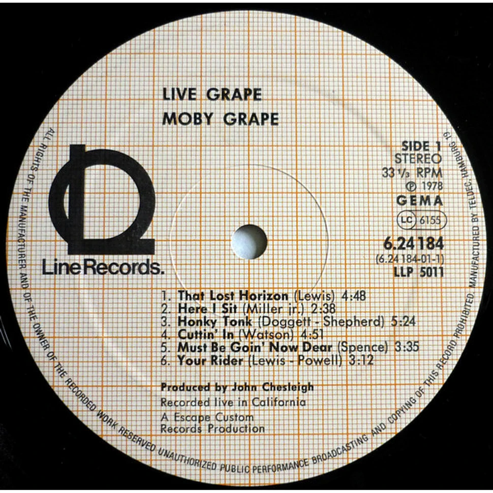 Moby Grape - Live Grape
