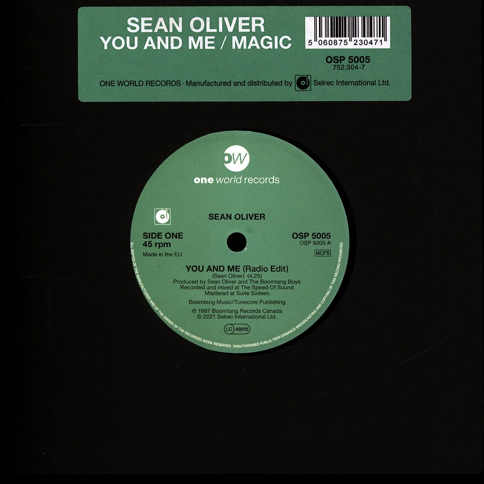 Sean Oliver - You And Me / Magic