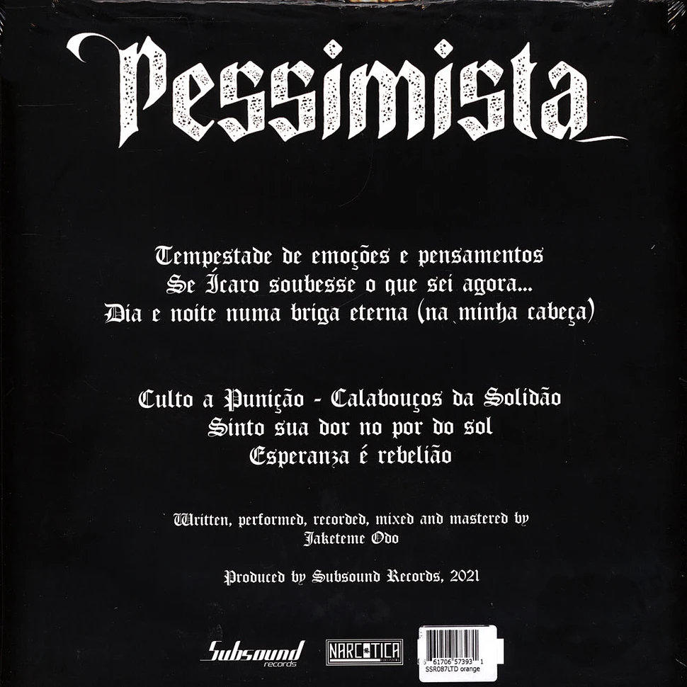 Pessimista - Ocaso Orange Vinyl Edition