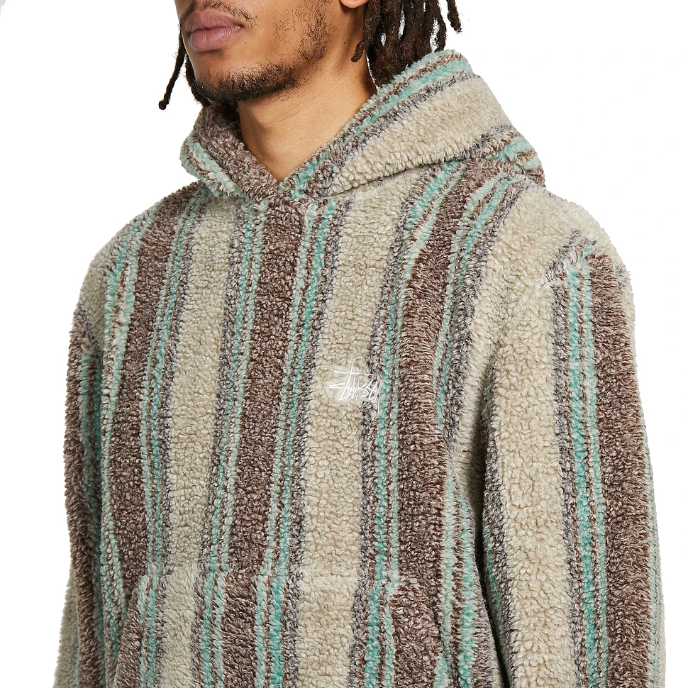 Stüssy - Stripe Sherpa Hoodie