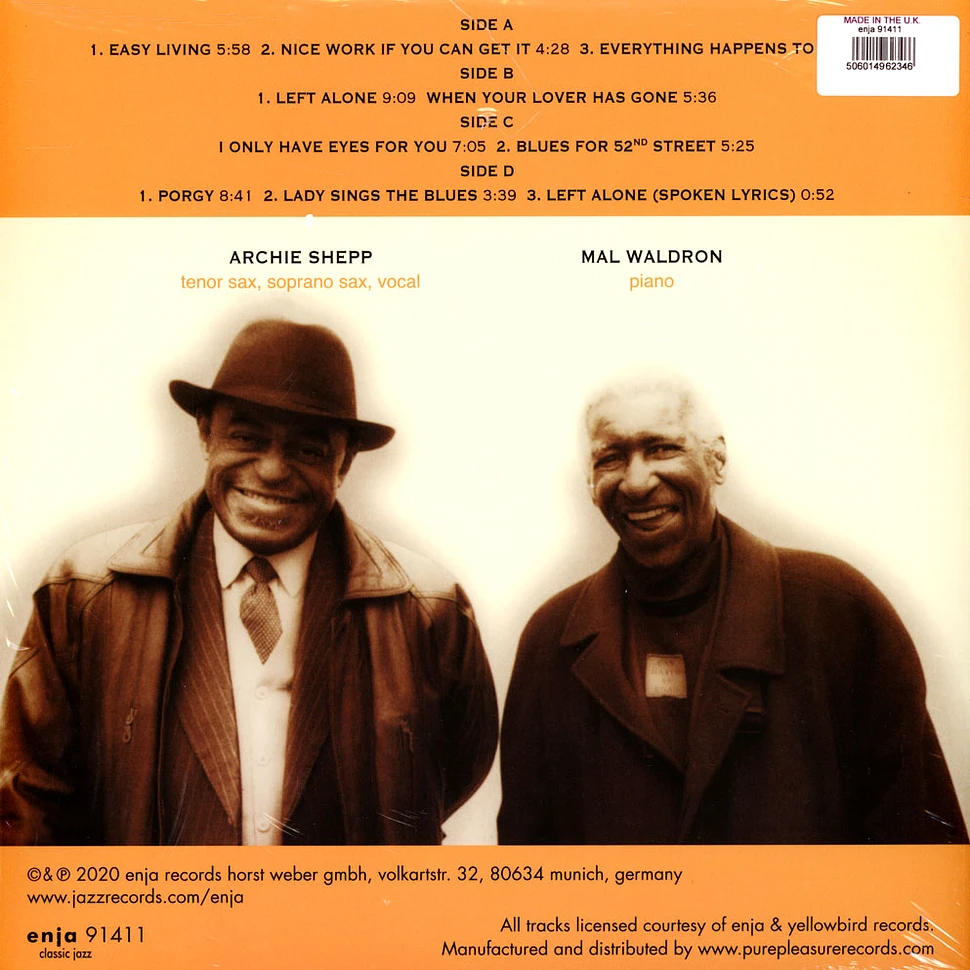 Archie Shepp & Mal Mal Waldron - Left Alone Revisited