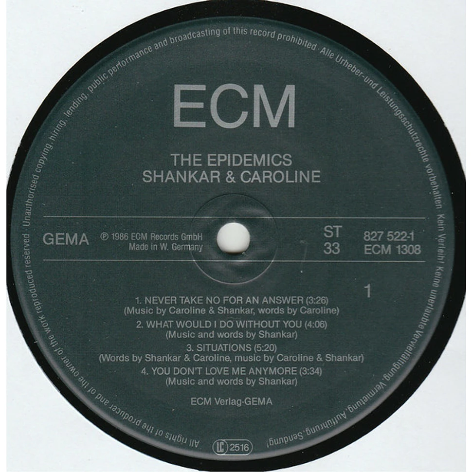 The Epidemics: Shankar / Caroline - The Epidemics