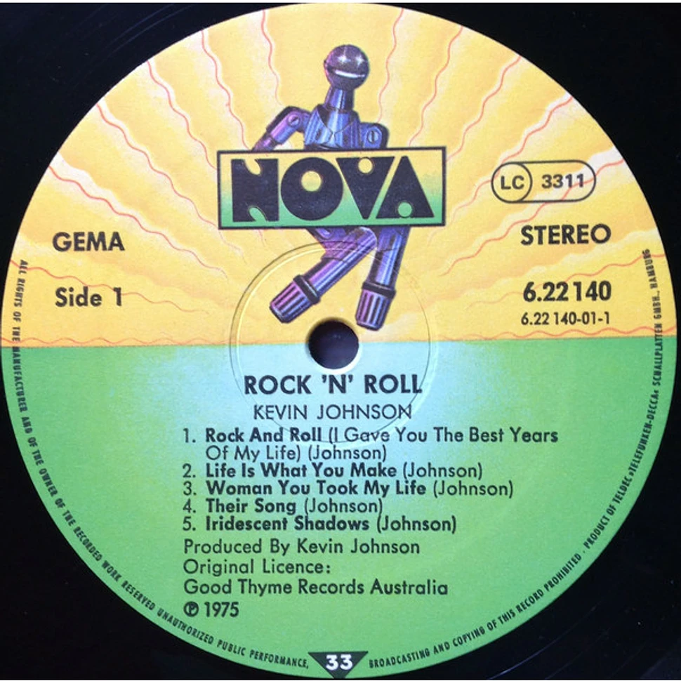 Kevin Johnson - Rock'N'Roll (I Gave You The Best Years Of My Life)