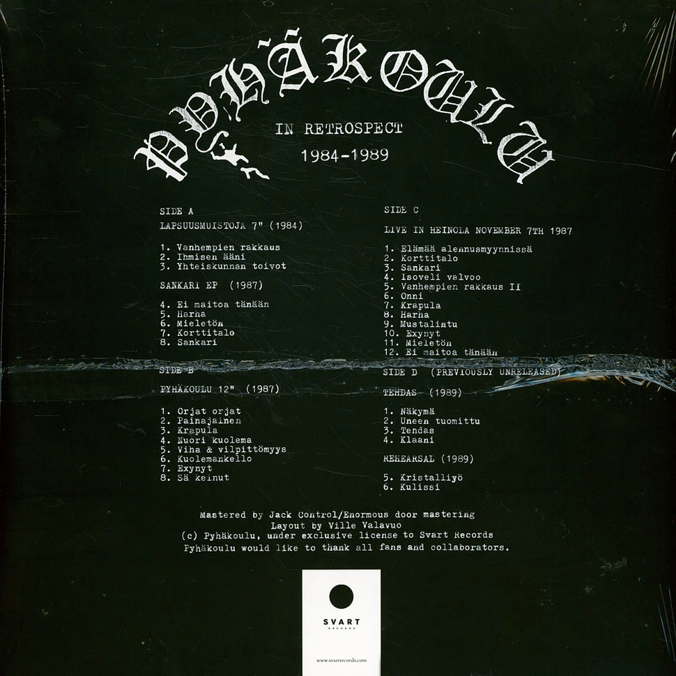 Pyhäkoulu - In Retrospect 1984-1989