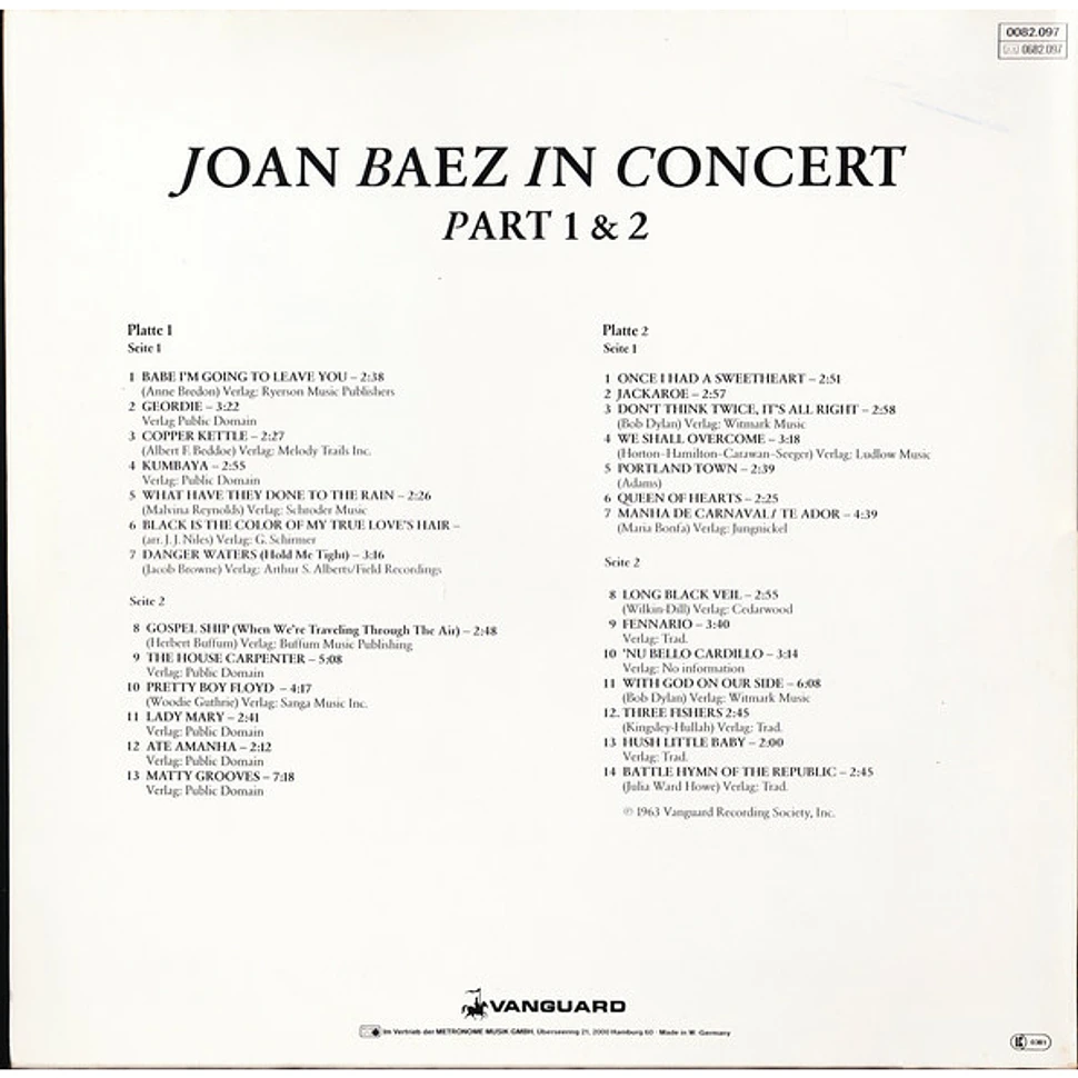 Joan Baez - In Concert (Part 1 & 2)