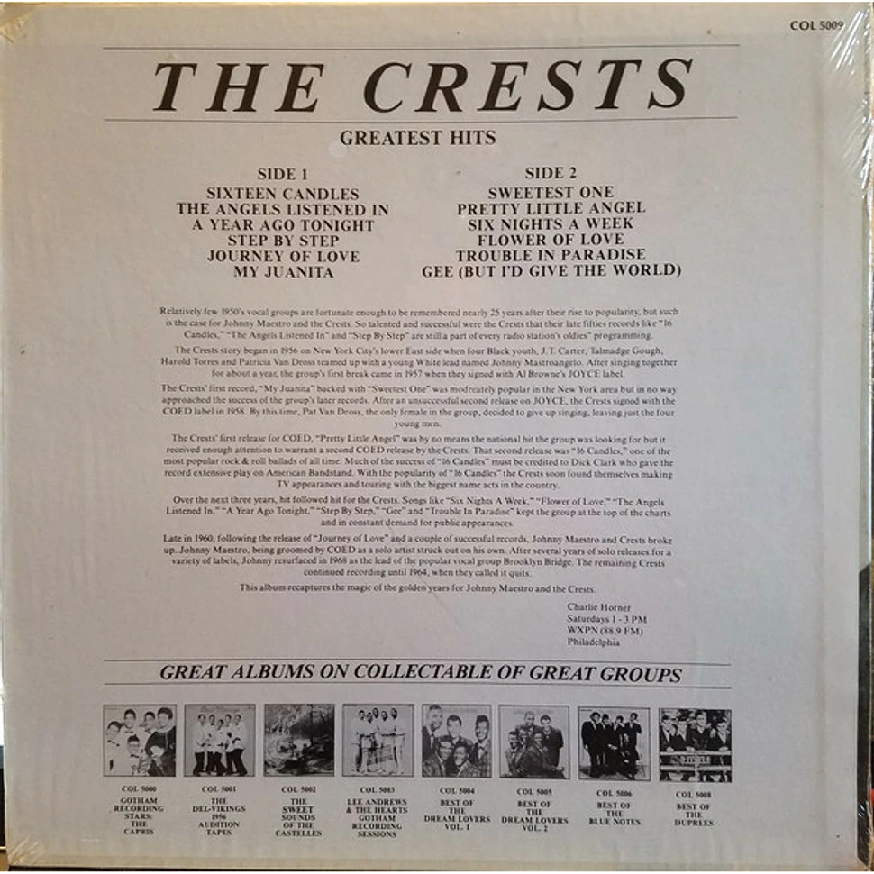 The Crests - Greatest Hits