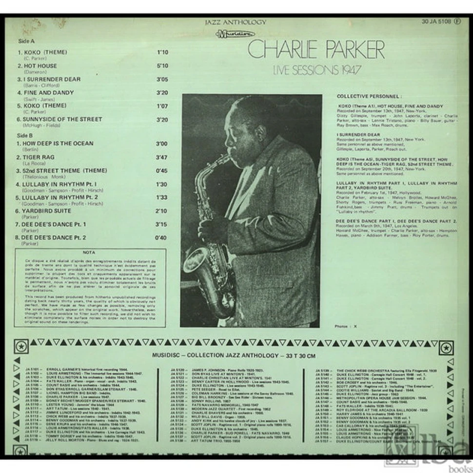 Charlie Parker - Live Sessions 1947