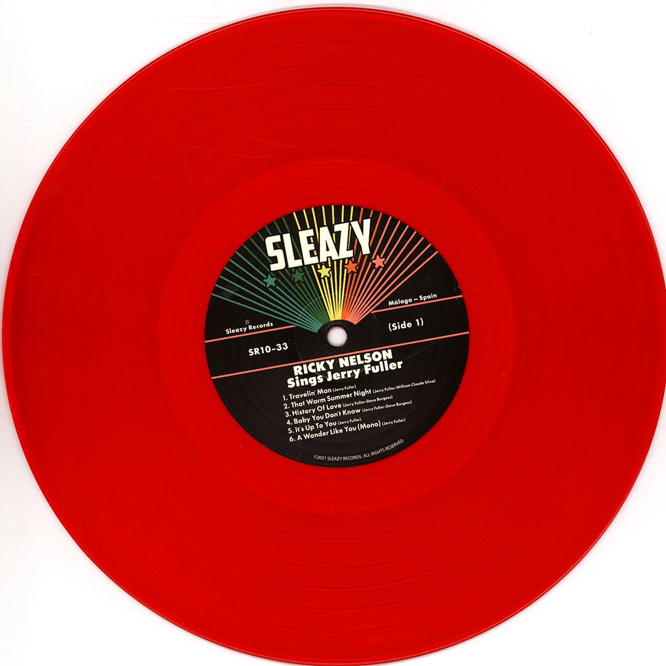 Ricky Nelson - Sings Jerry Fuller Red Vinyl Edition