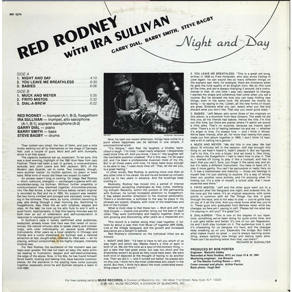 Red Rodney With Ira Sullivan - Night And Day