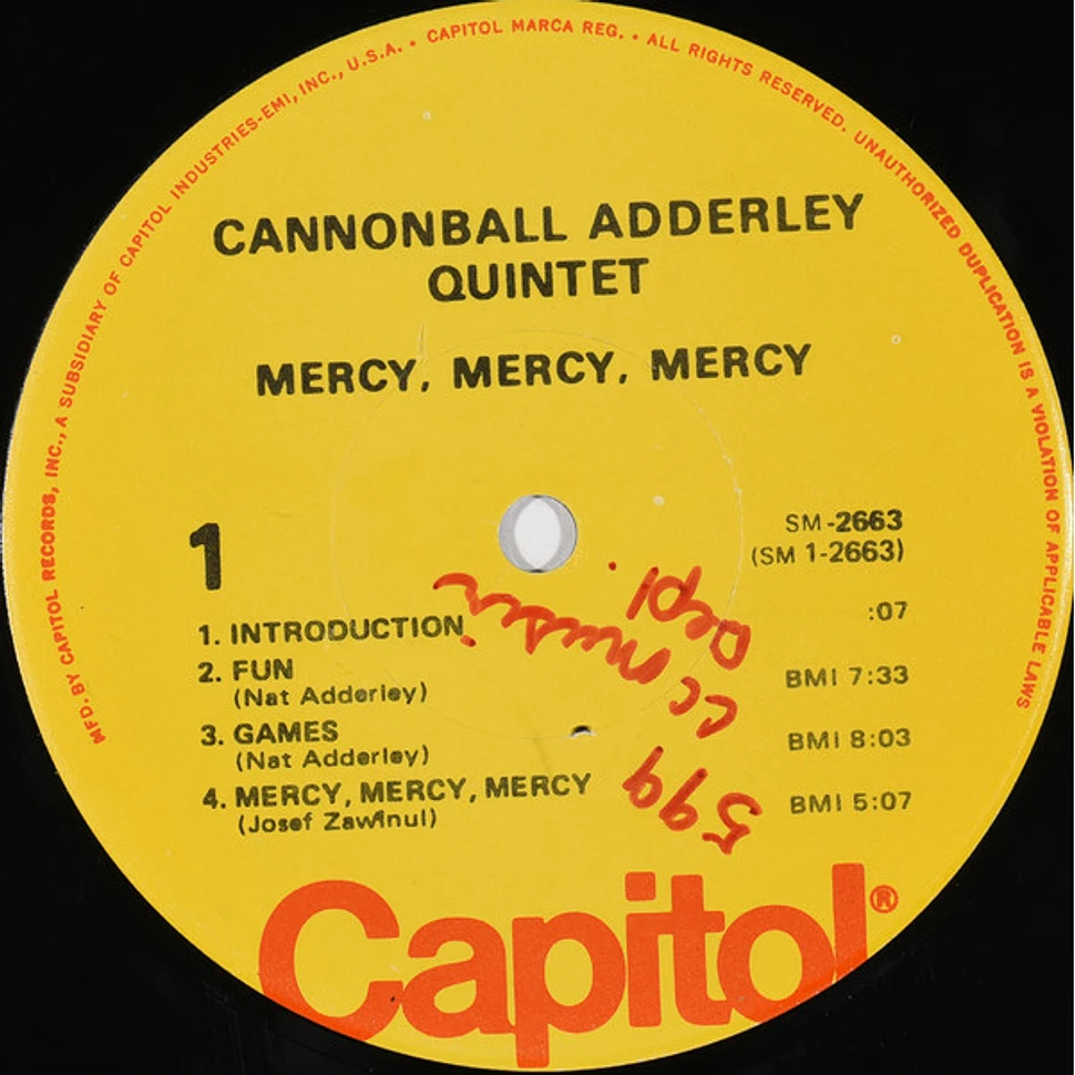 The Cannonball Adderley Quintet - Mercy, Mercy, Mercy! Live At "The Club"