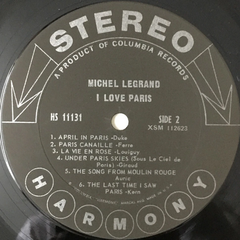 Michel Legrand Et Son Orchestre - I Love Paris