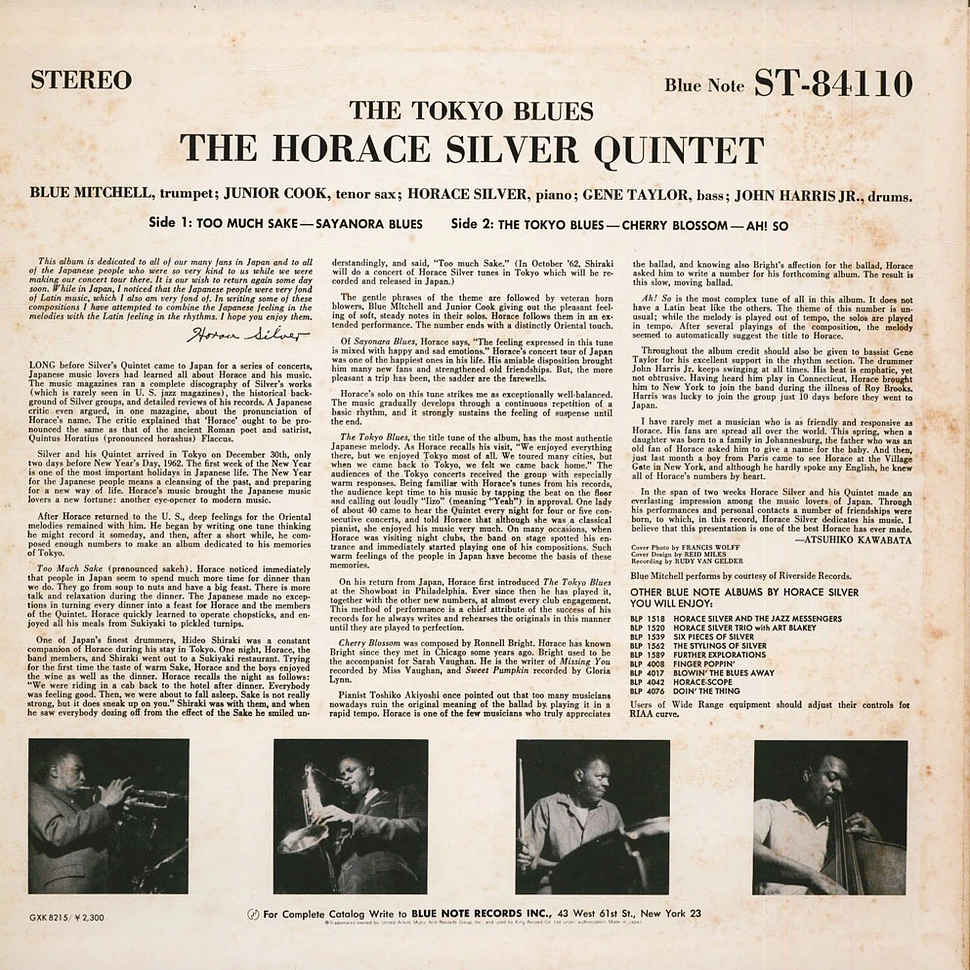 The Horace Silver Quintet - The Tokyo Blues