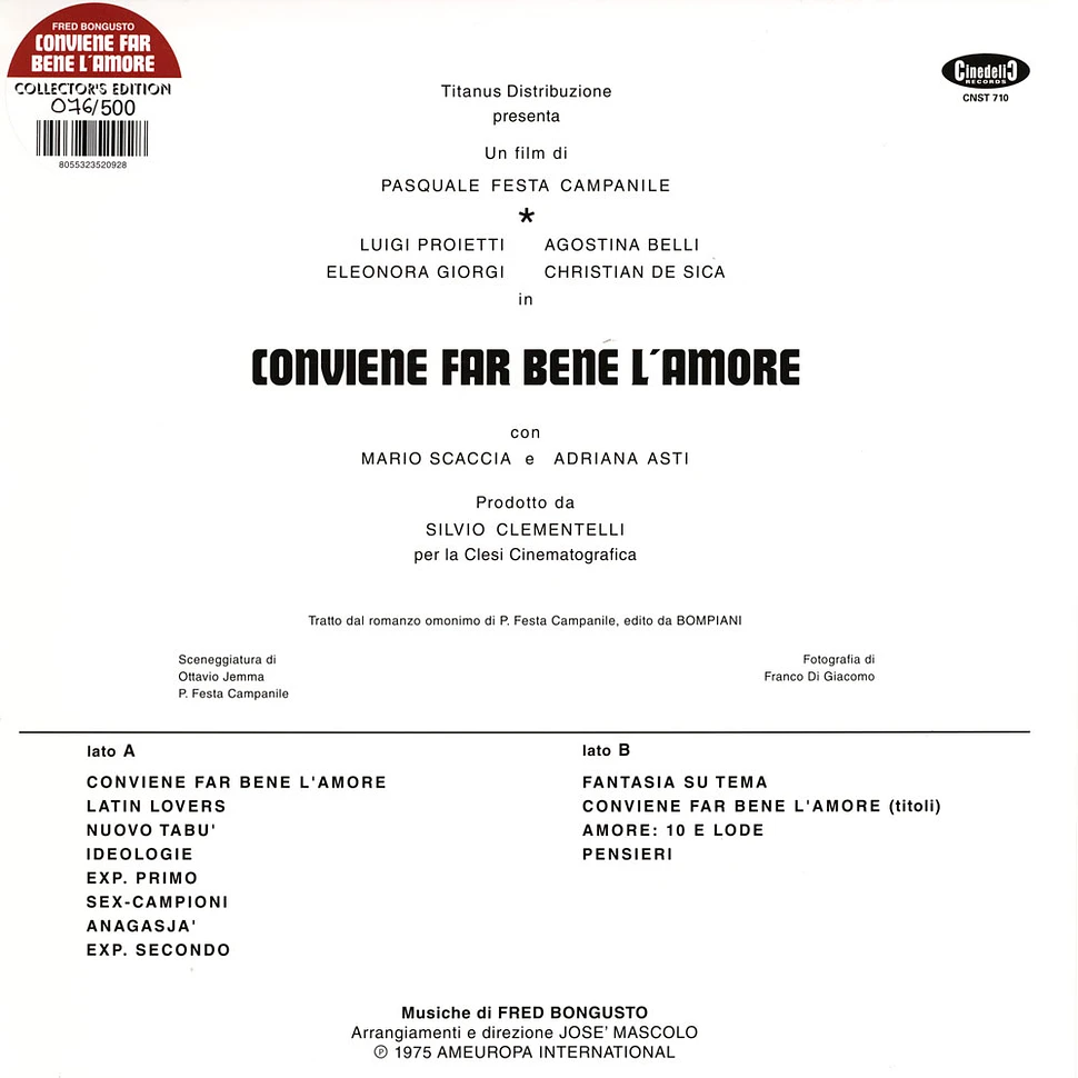Fred Bongusto - OST Conviene Far Bene L'Amore Colored Vinyl Edition