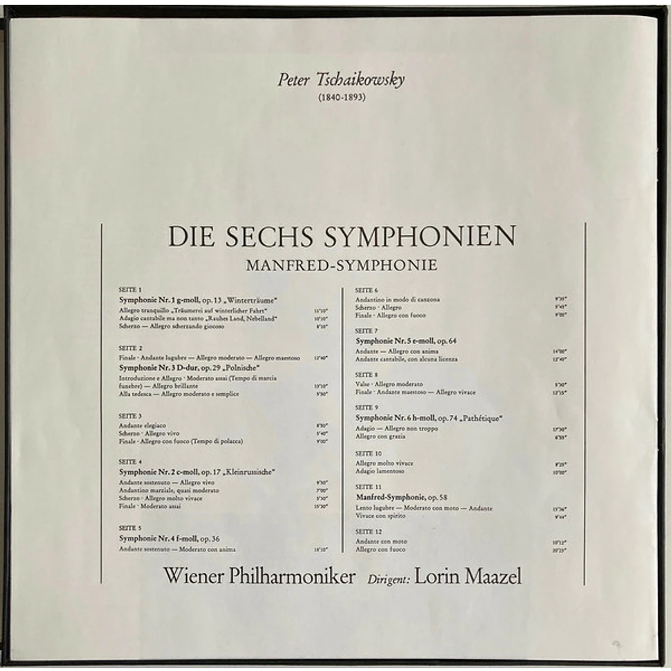 Pyotr Ilyich Tchaikovsky, Wiener Philharmoniker, Lorin Maazel - Die Sechs Symphonien + Manfred - Symphonie