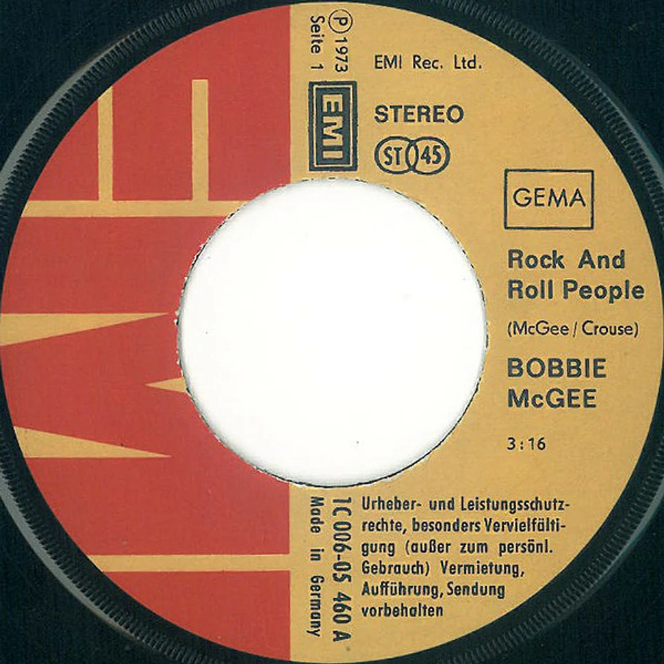 Bobbie McGee - Rock And Roll People