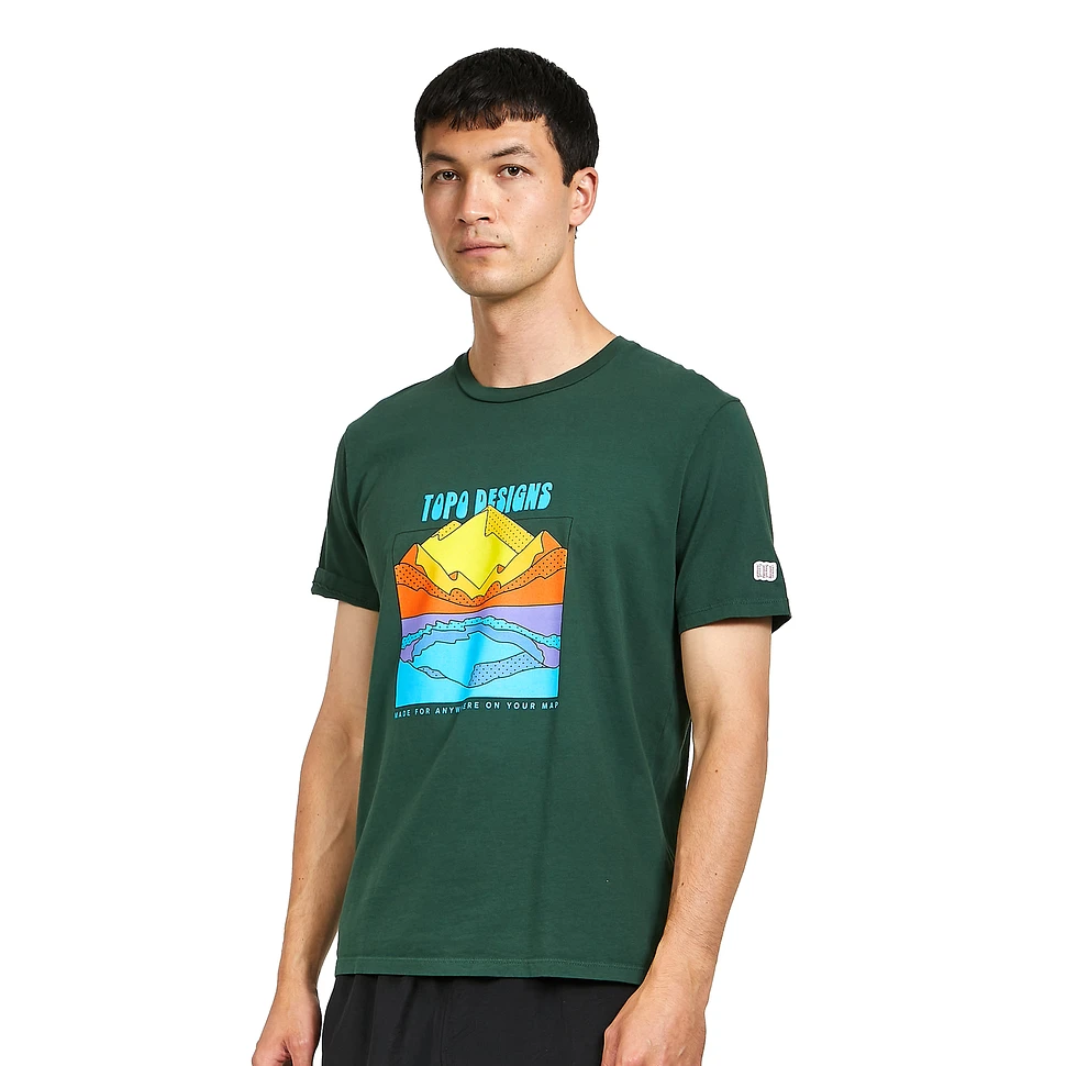 Topo Designs - Reflecting Peaks Tee (Forest) | HHV