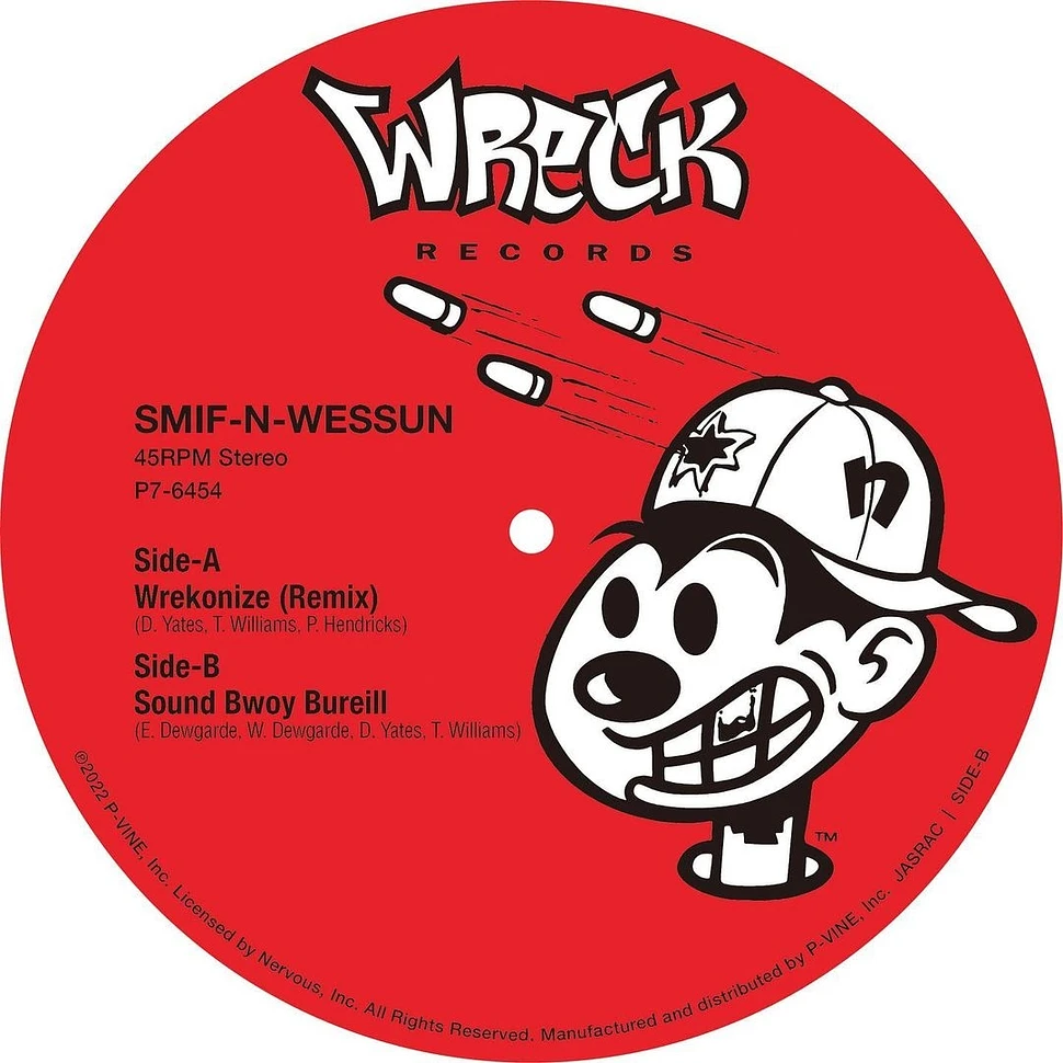 Smif-N-Wessun - Wrekonize Remix / Sound Bwoy Bureill Picture Disc Edition