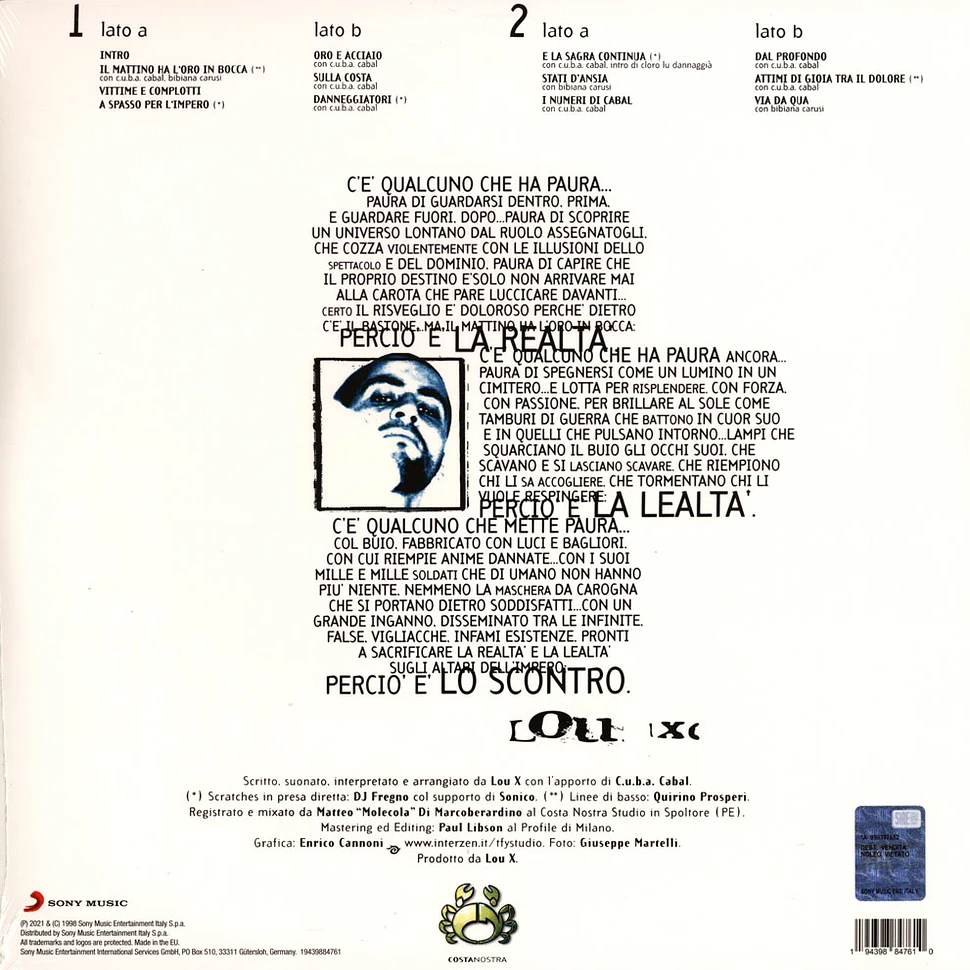Lou X - La Realtà, La Lealtà E Lo Scontro Blue Vinyl Edition