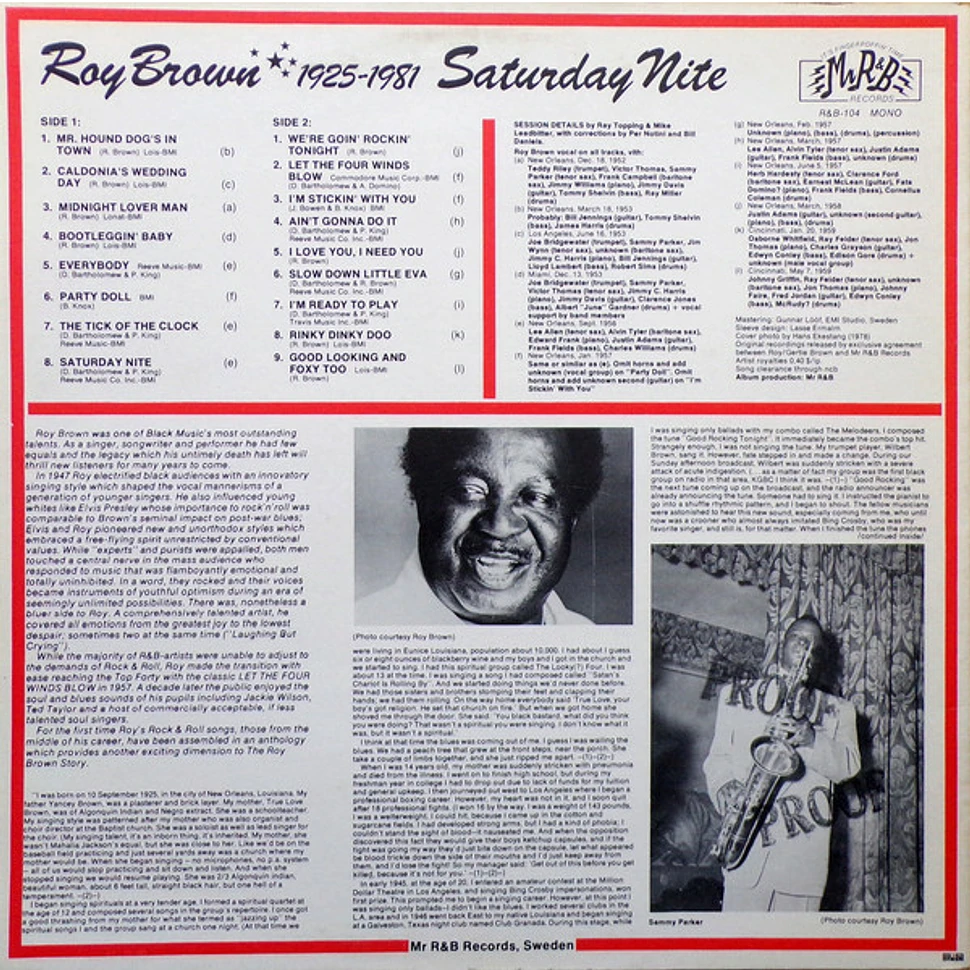 Roy Brown - Saturday Nite