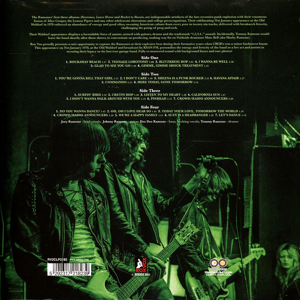 Ramones - Live 1978 Green Vinyl Edition