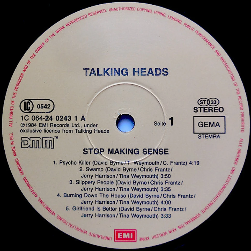 Talking Heads - Stop Making Sense