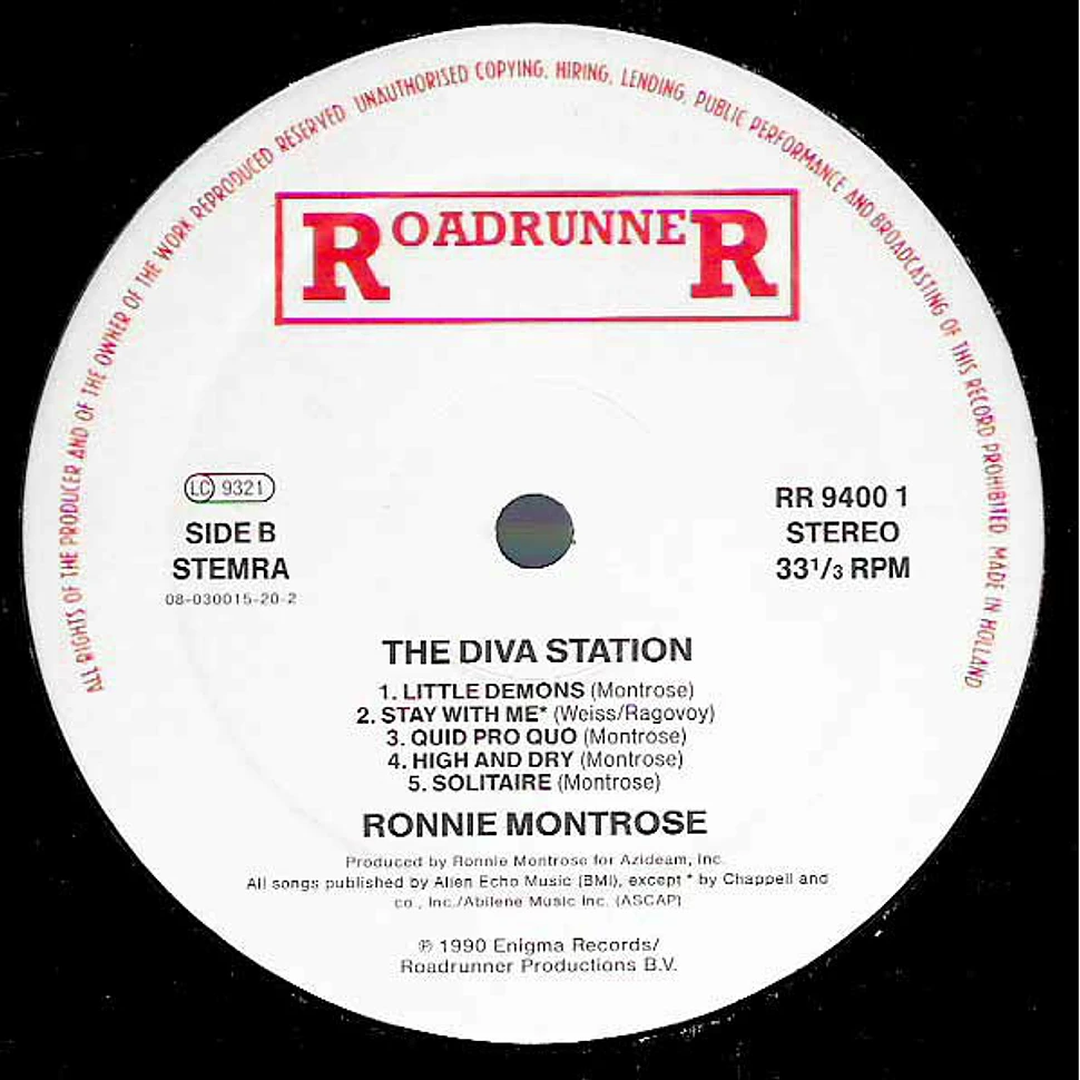 Ronnie Montrose - The Diva Station