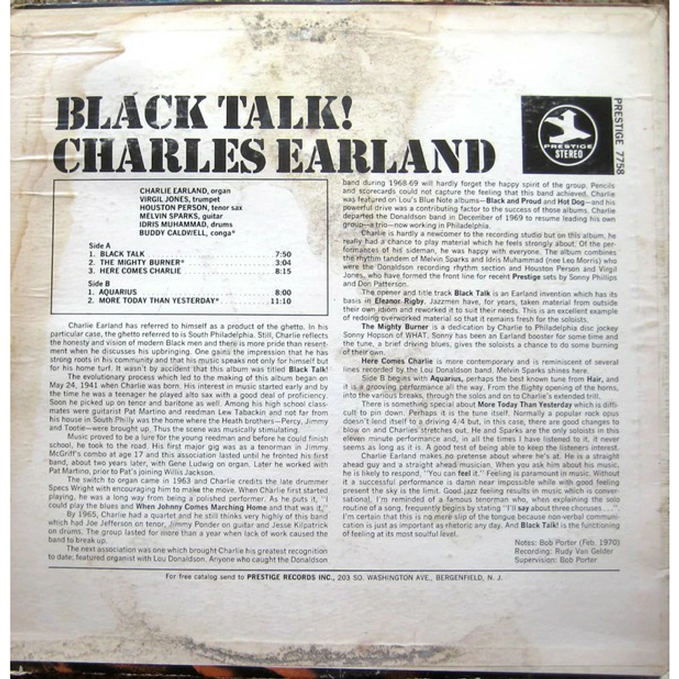 Charles Earland - Black Talk!