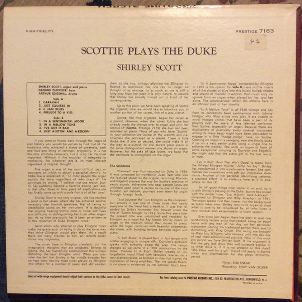 Shirley Scott - Scottie Plays The Duke