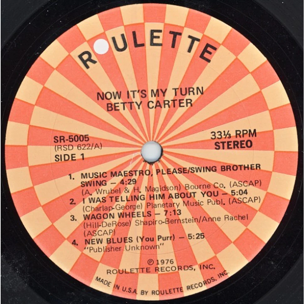 Betty Carter - Now It's My Turn