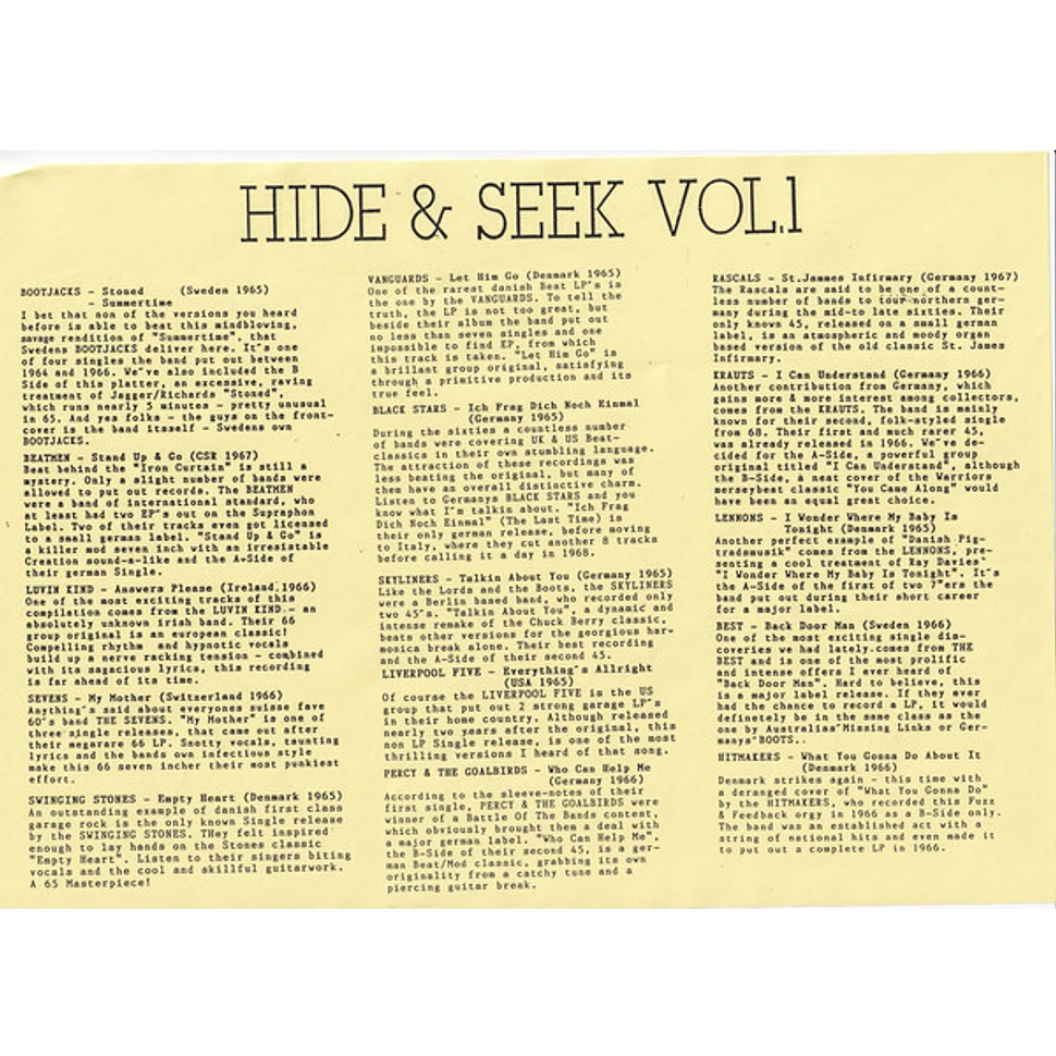 V.A. - Hide 'N' Seek Vol. 1