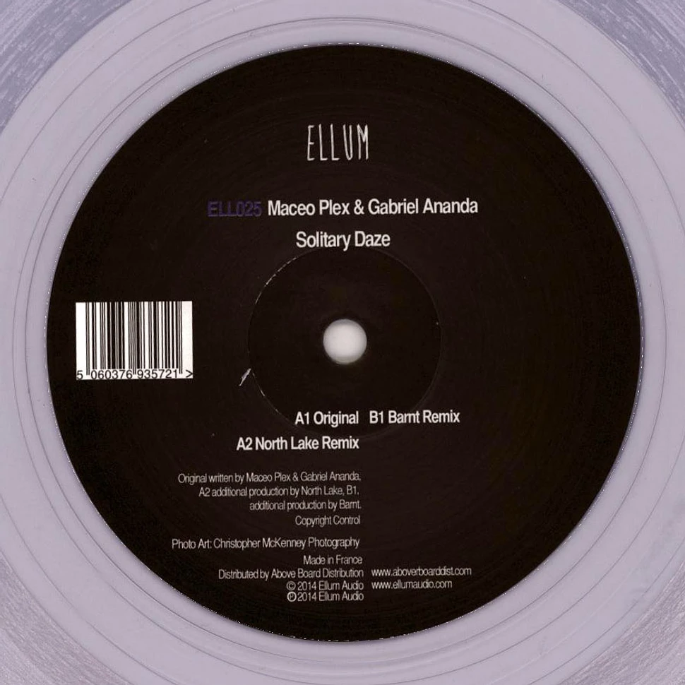 Maceo Plex & Gabriel Ananda - Solitary Daze North Lake & Barnt Remixes Clear Vinyl Edition