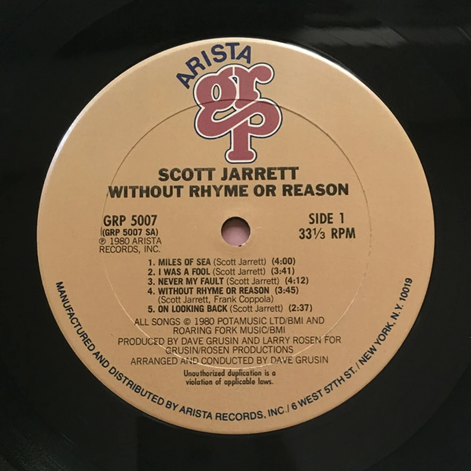 Scott Jarrett - Without Rhyme Or Reason